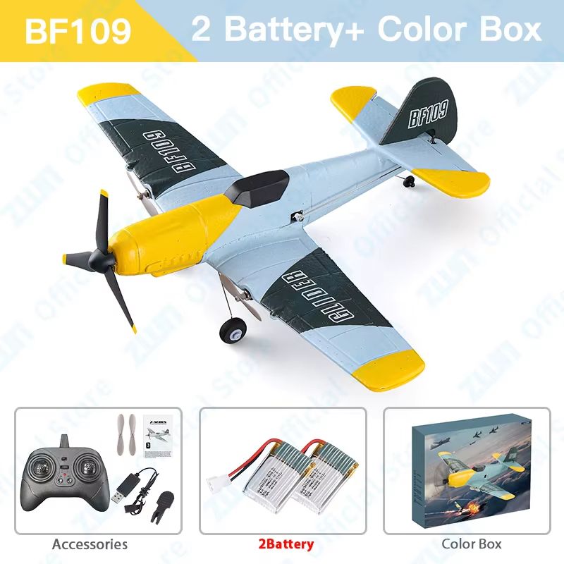 AeroAce BF109 RC Plane Professional 24G EPP Foam Remote Control Airplane Glider Model For Kids Ad 7