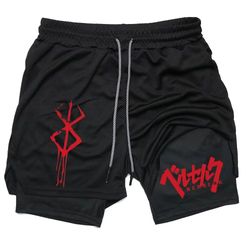 berserk 2-in-1 men's performance running shorts – compression inner layer training gym shorts with pockets