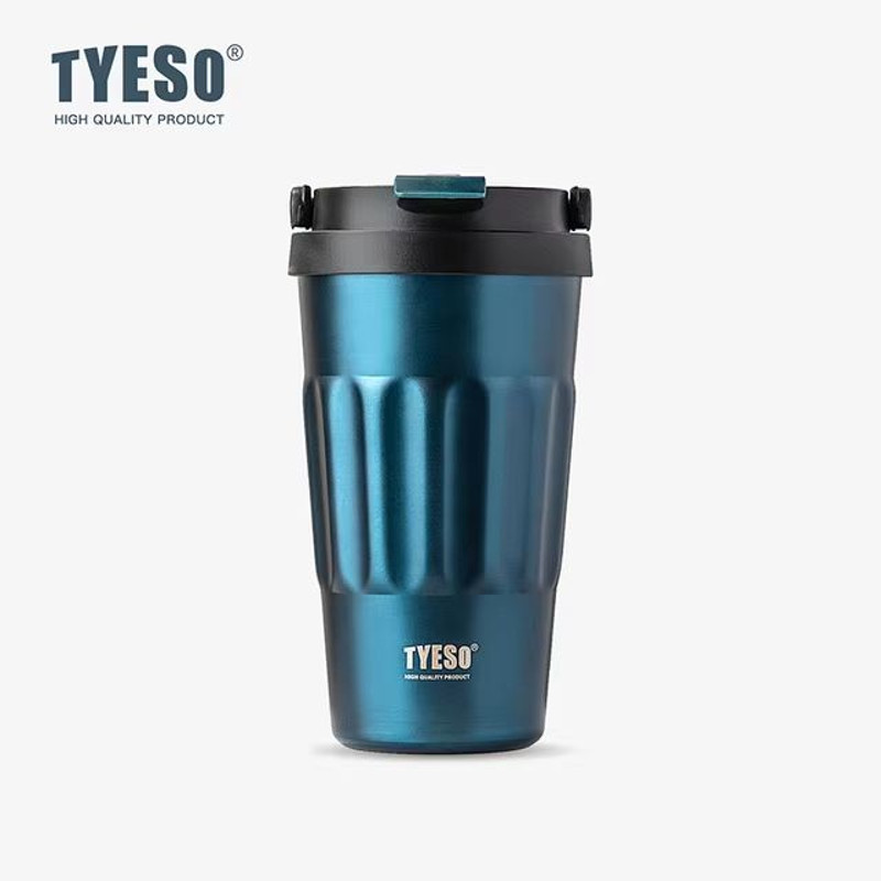 Tyeso Vintage Insulated Coffee Mug Portable 304 Stainless Steel Travel Cup For Hot Cold Drinks On 9