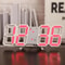 3D LED Digital Wall Clock Modern Adjustable Electronic Clock With Night Mode For Bedroom Home Dec 9