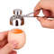 Stainless Steel Egg Topper Cutter Precision Boiled Raw Egg Opener Tool 0