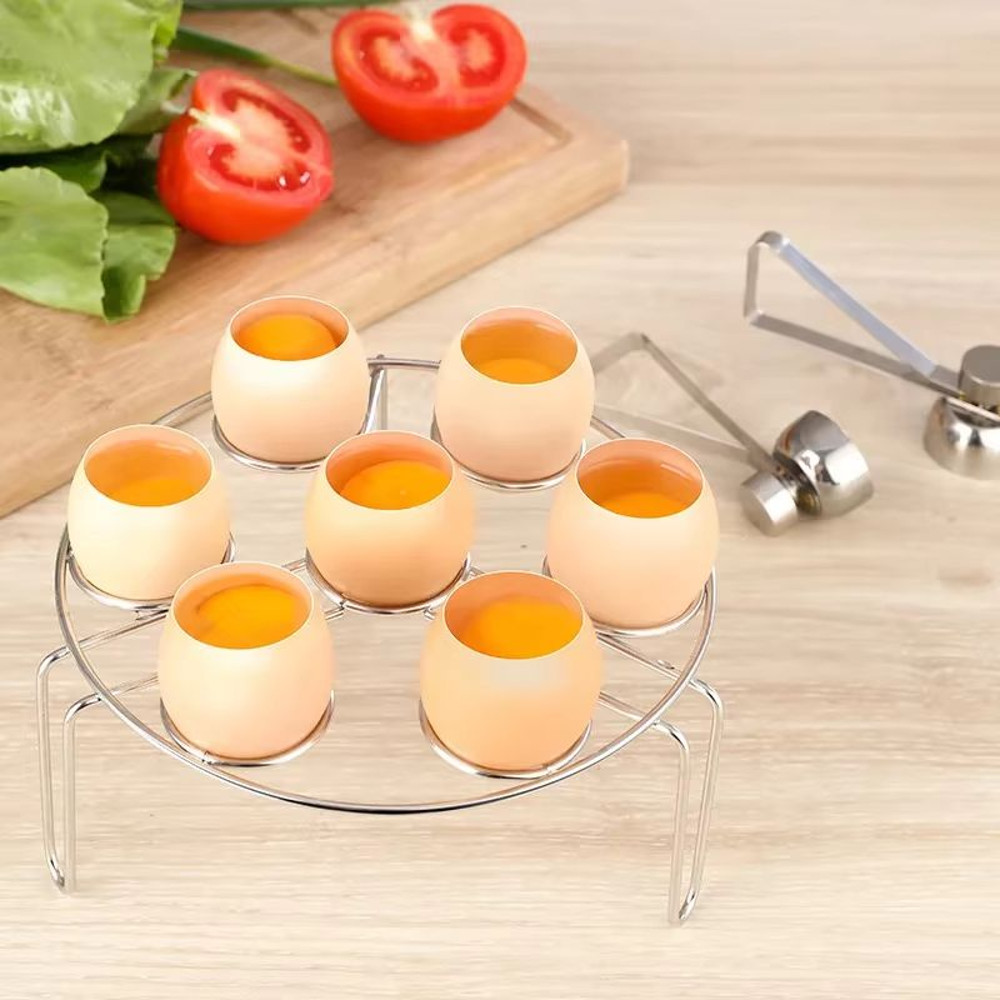Stainless Steel Egg Topper Cutter Precision Boiled Raw Egg Opener Tool 2