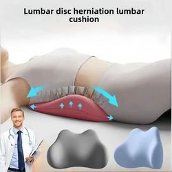 ergodream memory foam lumbar support pillow – ergonomic back cushion for pain relief & better sleep