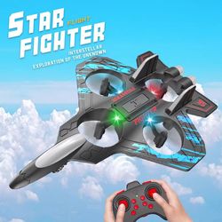 skyrider rc jet plane – 2.4g remote control foam fighter with lights & stunt action