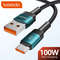 Toocki 100W USB TypeC Fast Charging Cable  6A HighSpeed Data Cable For Samsung Xiaomi Huawei OnePlu 0
