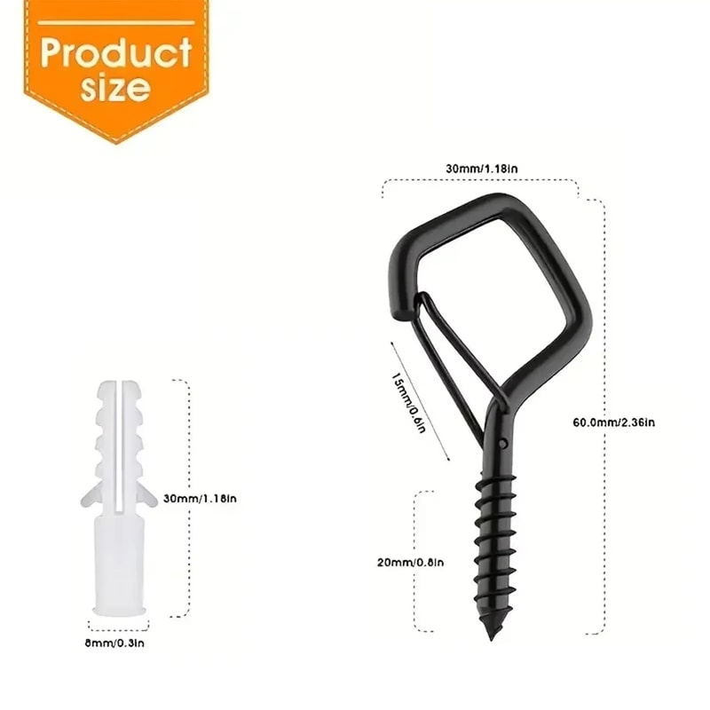 10Pcs Square Snap Safety Hooks HeavyDuty Bonsai Hanging Hooks With Secure Buckles For AntiDrop Sup 0