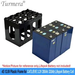 2025 flame-retardant 12v battery frame for lifepo4 cells – heavy-duty abs+pc plastic holder with latches for catl & eve
