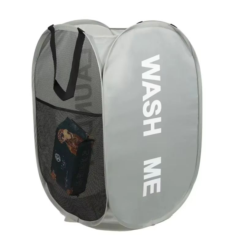 Foldable Mesh PopUp Laundry Basket  Large Capacity Dirty Clothes Organizer 8