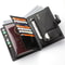 Mens Travel Passport Wallet MultiFunction Organizer With Card Slots Coin Pocket Secure Zipper Des 0