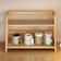 NaturalWood Rattan Desktop Organizer Wooden Storage Shelf Countertop Spice Rack 5