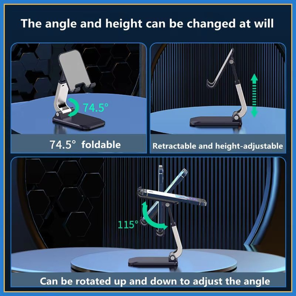 Foldable ABS Adjustable Phone  Tablet Stand  Portable Desk Holder For Smartphones And IPads 2