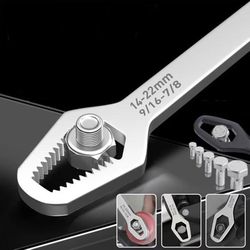 8–22mm universal self-tightening torx wrench – double-head adjustable spanner hand tool for workshop, factory & home use