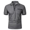 2025 Mens Casual Polo Shirt Breathable Short Sleeve Summer Top With Pocket Design 13