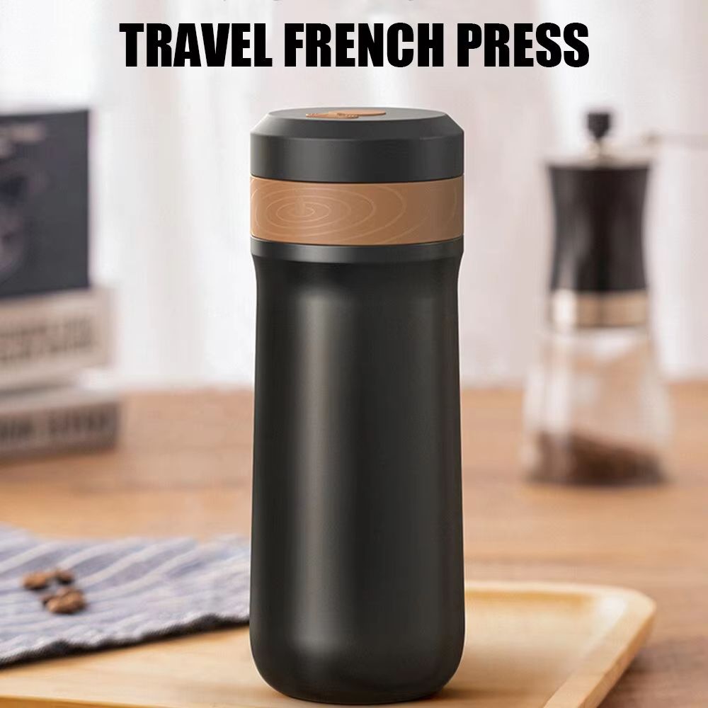 DoubleWalled Stainless Steel French Press Coffee Maker  2Layer Filter Vacuum Insulated Brewer For H 1