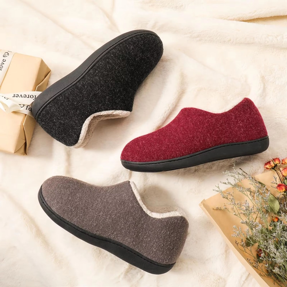 Bebealy Womens Fuzzy Warm Cotton Slippers Indoor Outdoor Comfort Shoes 3