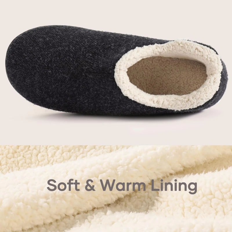 Bebealy Womens Fuzzy Warm Cotton Slippers Indoor Outdoor Comfort Shoes 4