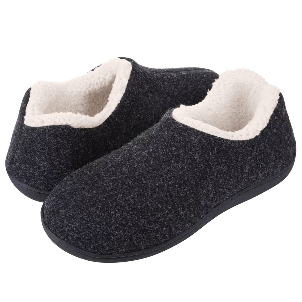 Bebealy Womens Fuzzy Warm Cotton Slippers Indoor Outdoor Comfort Shoes 9