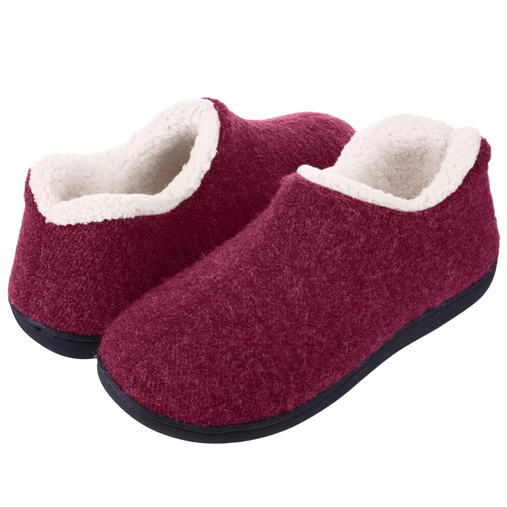 Bebealy Womens Fuzzy Warm Cotton Slippers Indoor Outdoor Comfort Shoes 7
