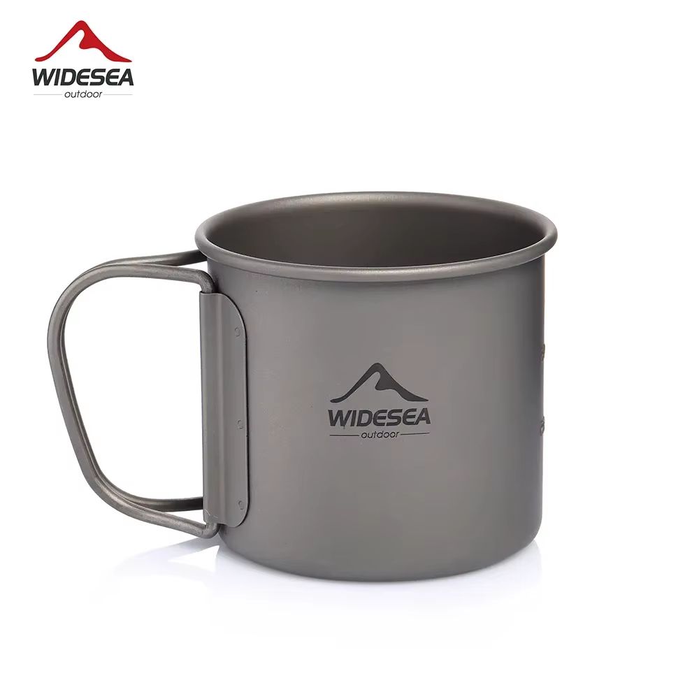 Widesea Titanium Camping Mug Durable Outdoor Cookware For Travel Hiking 0