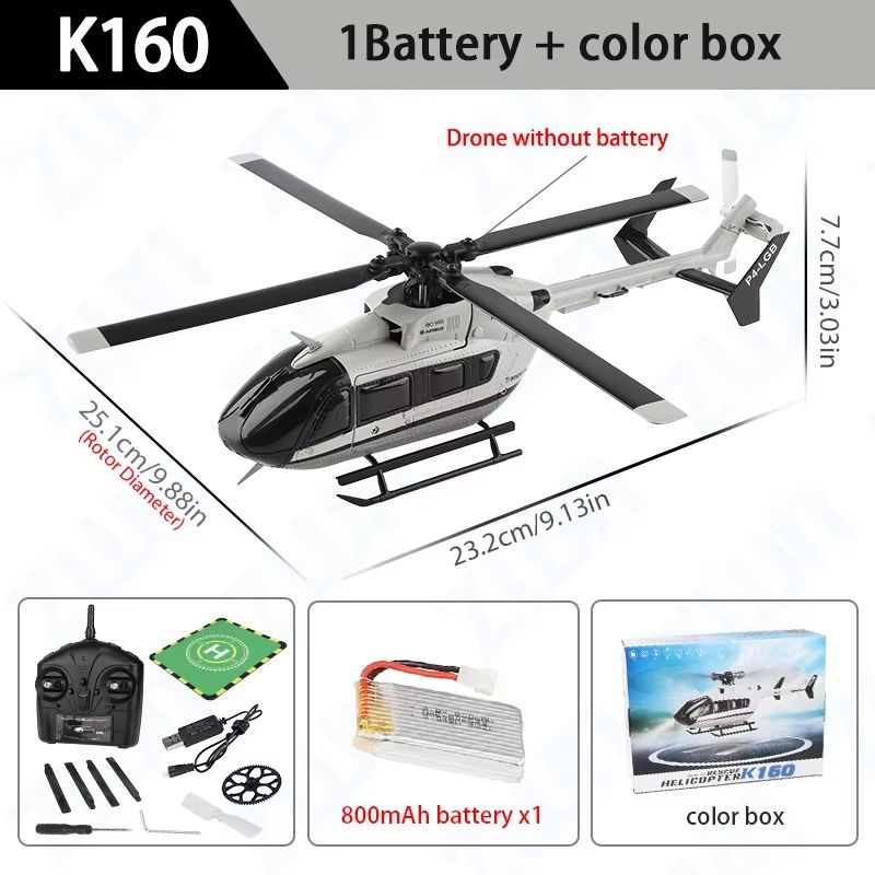 WLtoys K170 RC Helicopter 24G 6Axis Gyroscope 4CH Altitude Hold Remote Control Toy 7