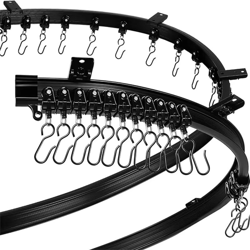 Flexible Bendable Curtain Track System  HeavyDuty Ceiling Or Wall Mount Curved Rail For RVs And Roo 1
