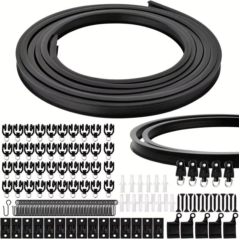 Flexible Bendable Curtain Track System  HeavyDuty Ceiling Or Wall Mount Curved Rail For RVs And Roo 5