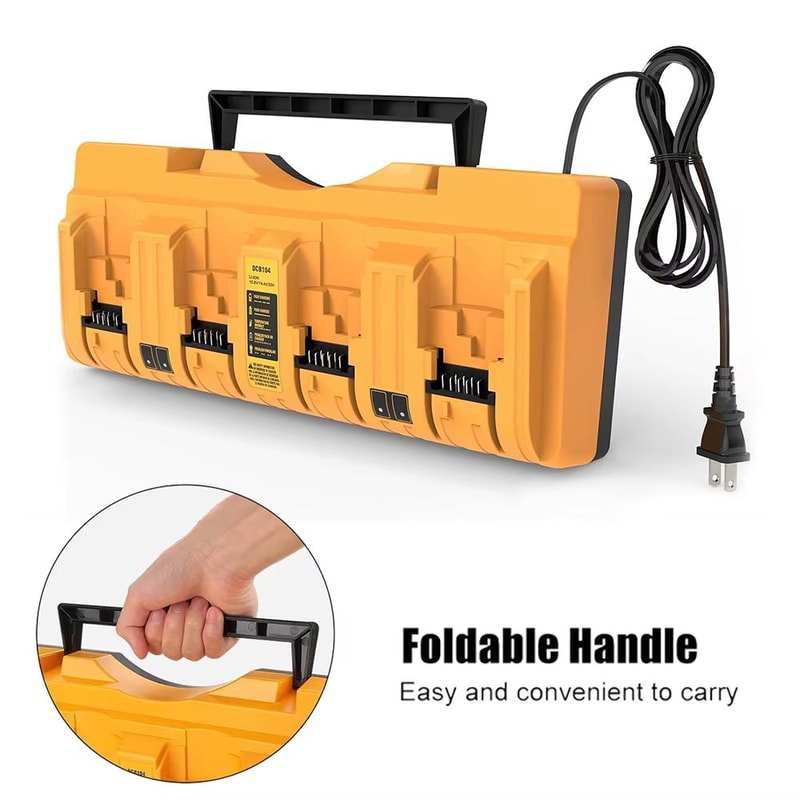 DCB104 4Port LiIon Battery Charger Fast MultiPort 3A Charger For Dewalt 108V60V FlexVolt Batteries 1