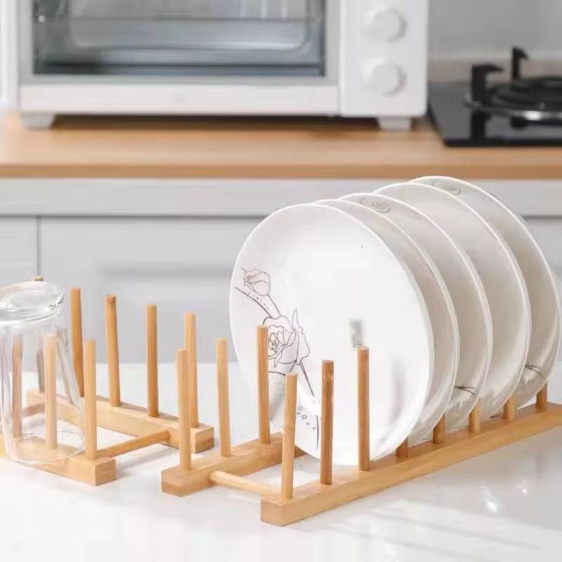 MultiFunctional Wooden Dish Drying Rack Kitchen Countertop Organizer With Drainboard For Tableware 1