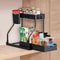 RShape DoubleLayer Kitchen Countertop Organizer PullOut Sink Storage Rack For Kitchen Bathroom 1
