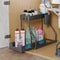 RShape DoubleLayer Kitchen Countertop Organizer PullOut Sink Storage Rack For Kitchen Bathroom 2