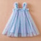Sweet Summer Princess Sequin Dress Flying Sleeve Bow Party Dress For Baby Girls 26 Years 1