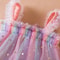 Sweet Summer Princess Sequin Dress Flying Sleeve Bow Party Dress For Baby Girls 26 Years 5