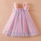 Sweet Summer Princess Sequin Dress Flying Sleeve Bow Party Dress For Baby Girls 26 Years 6