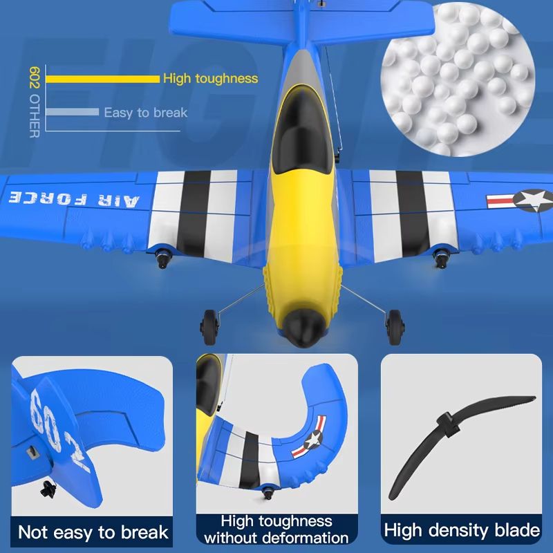 KF602 Professional RC Plane 24G Remote Control EPP Foam Glider Airplane For Kids Beginners 2
