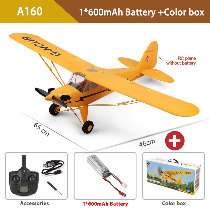 WLtoys A160 24G RC Plane Brushless Motor Remote Control Airplane With 650mm Wingspan 6