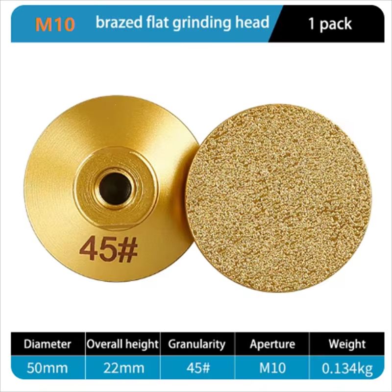 M10 Diamond Flat Grinding Head For Stone And Marble HeavyDuty Brazed Polishing Disc For Countertop 7