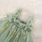 Toddler Girls Mesh Tulle Princess Dress With Bow Summer Embroidered Flower Tutu Dress For Baby Gir 2