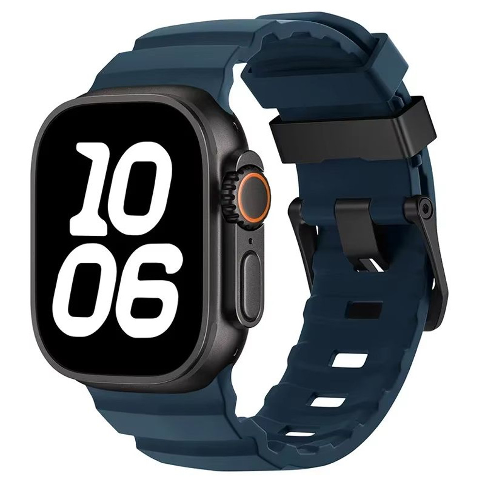 Sport Silicone Band With Titanium Buckle For Apple Watch Ultra 2 10 9 8 7 6 SE 5 4 Durable And Sty 7