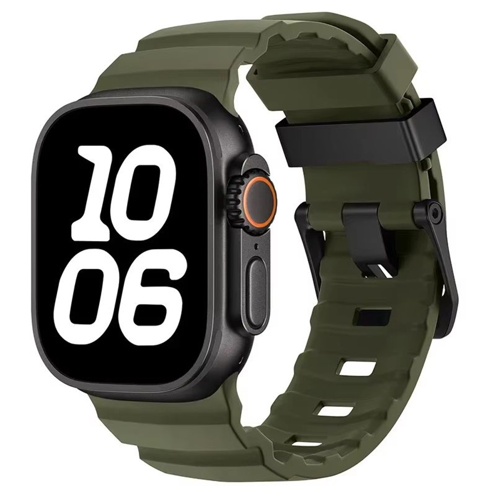 Sport Silicone Band With Titanium Buckle For Apple Watch Ultra 2 10 9 8 7 6 SE 5 4 Durable And Sty 9