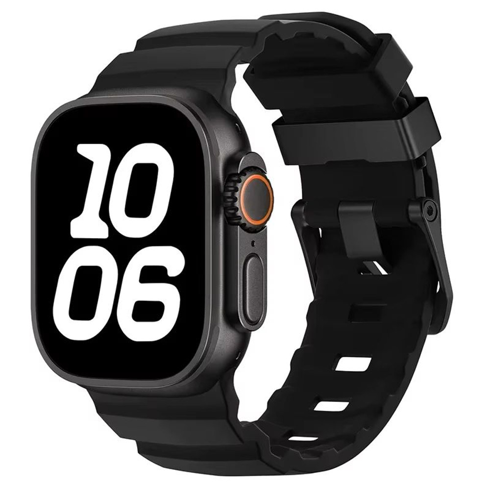Sport Silicone Band With Titanium Buckle For Apple Watch Ultra 2 10 9 8 7 6 SE 5 4 Durable And Sty 10