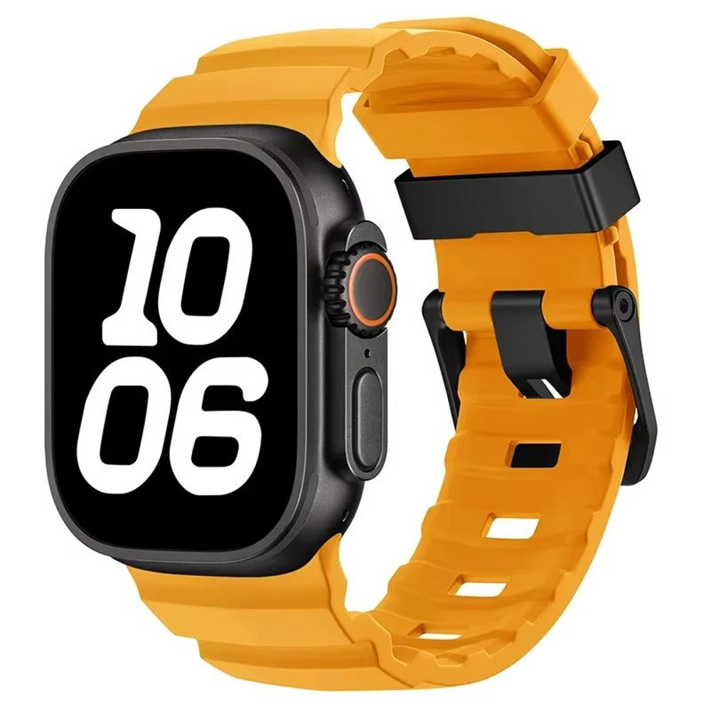 Sport Silicone Band With Titanium Buckle For Apple Watch Ultra 2 10 9 8 7 6 SE 5 4 Durable And Sty 12