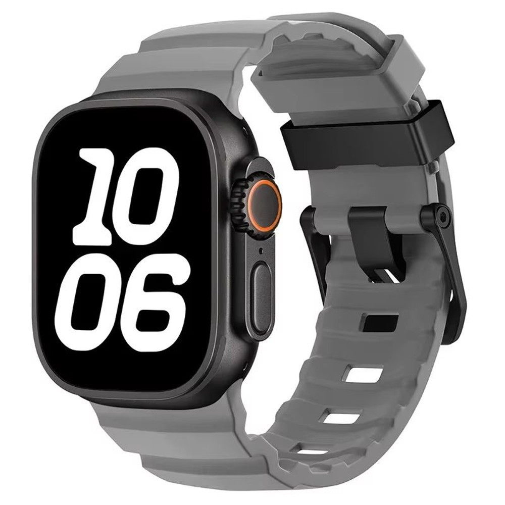 Sport Silicone Band With Titanium Buckle For Apple Watch Ultra 2 10 9 8 7 6 SE 5 4 Durable And Sty 13