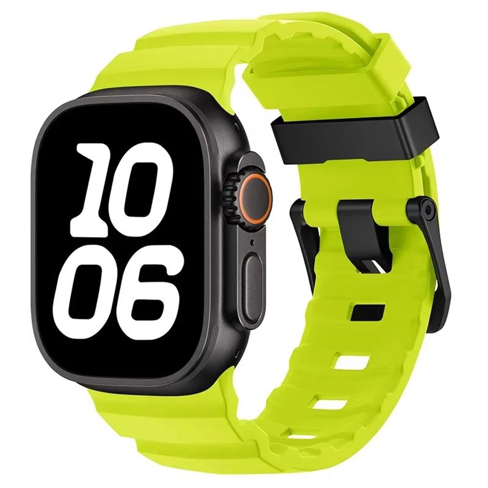 Sport Silicone Band With Titanium Buckle For Apple Watch Ultra 2 10 9 8 7 6 SE 5 4 Durable And Sty 14
