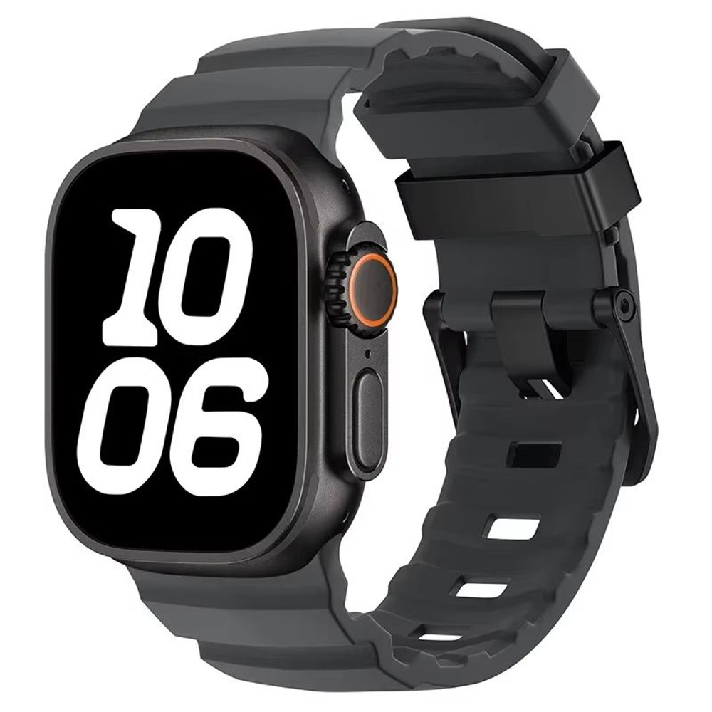 Sport Silicone Band With Titanium Buckle For Apple Watch Ultra 2 10 9 8 7 6 SE 5 4 Durable And Sty 8