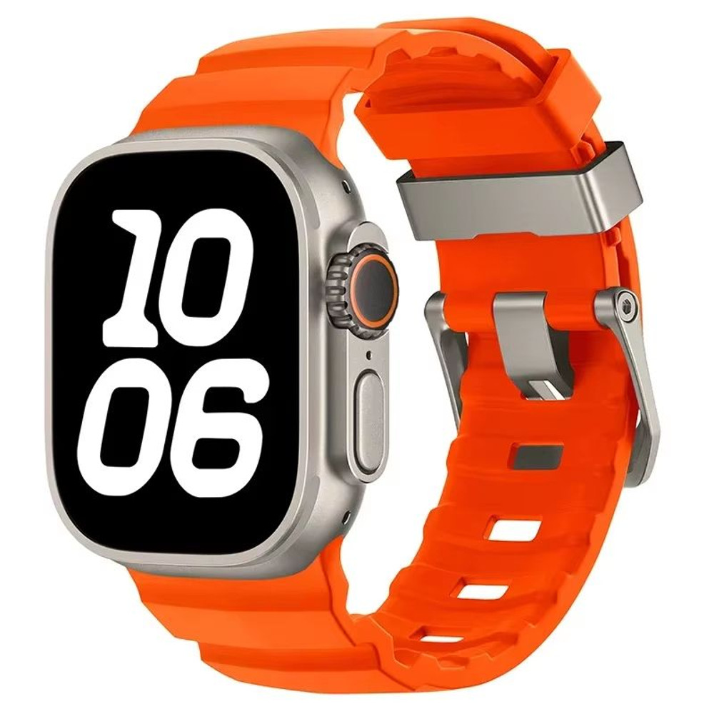Sport Silicone Band With Titanium Buckle For Apple Watch Ultra 2 10 9 8 7 6 SE 5 4 Durable And Sty 20
