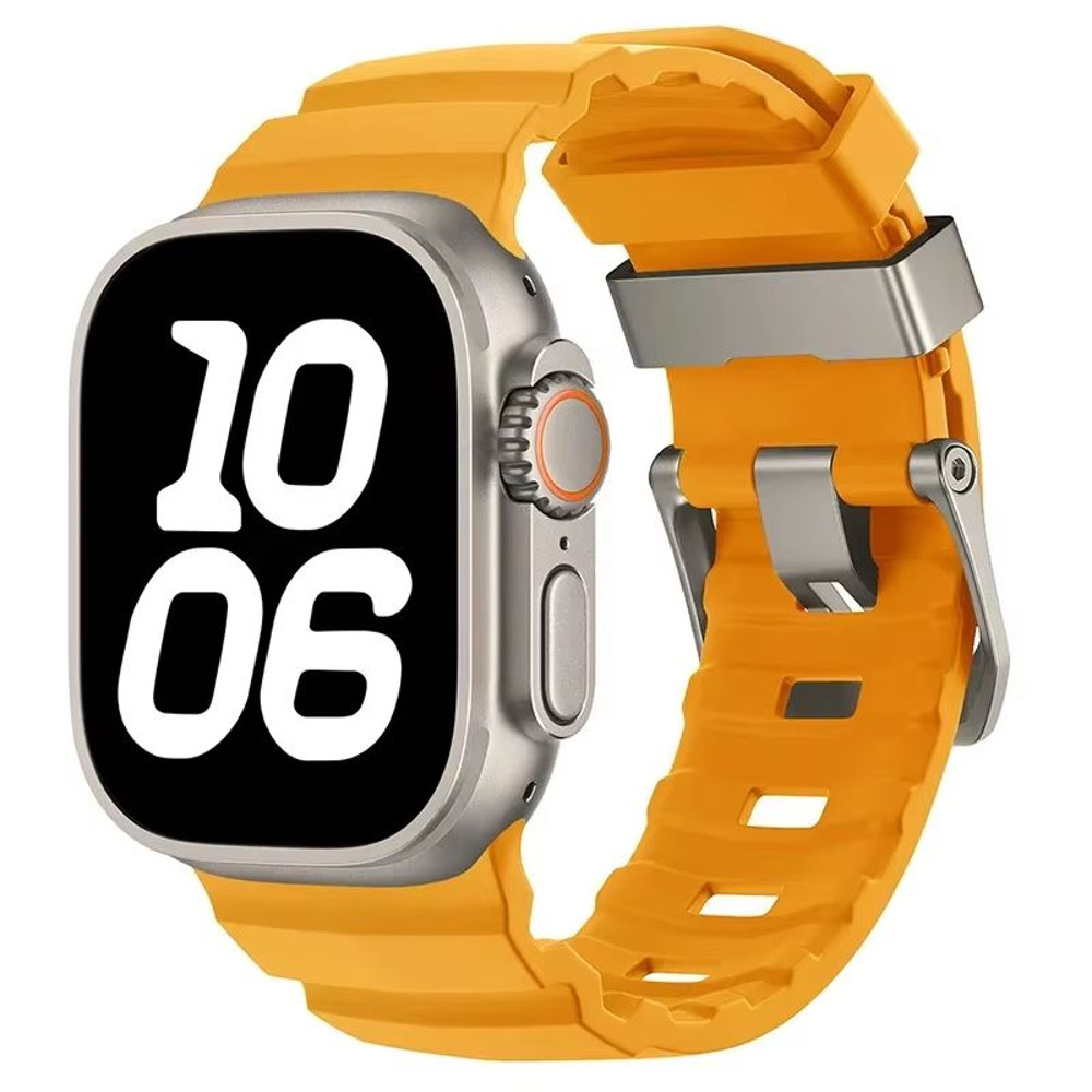 Sport Silicone Band With Titanium Buckle For Apple Watch Ultra 2 10 9 8 7 6 SE 5 4 Durable And Sty 21