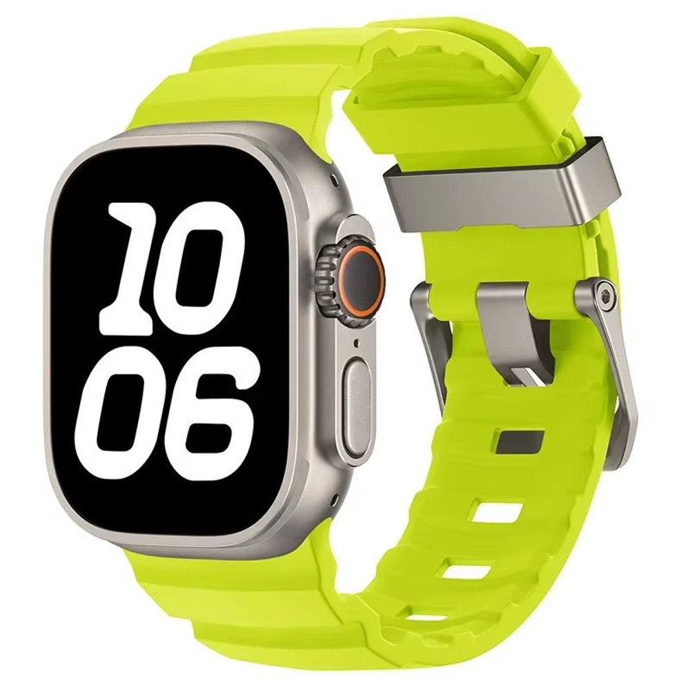 Sport Silicone Band With Titanium Buckle For Apple Watch Ultra 2 10 9 8 7 6 SE 5 4 Durable And Sty 23
