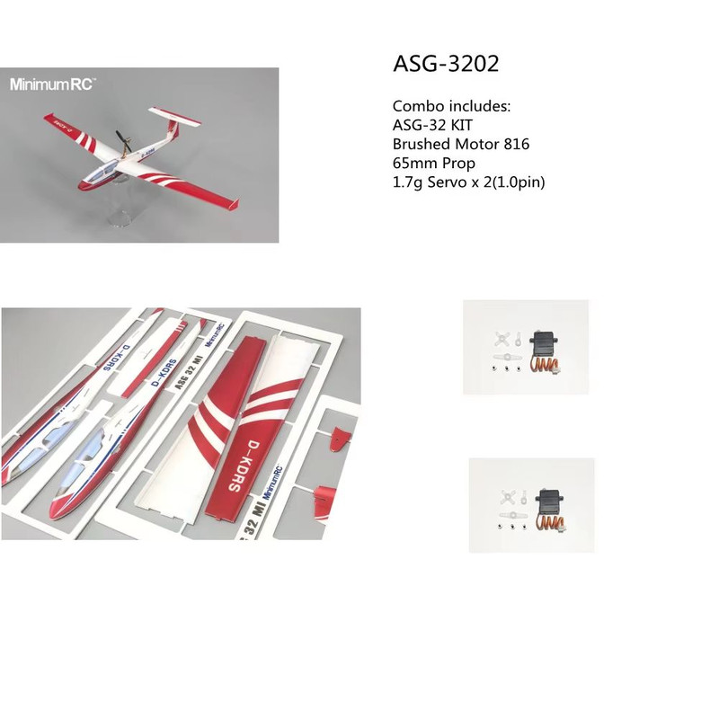 MinimumRC ASG32 Foam Glider Kit 560mm Wingspan FixedWing RC Airplane For Kids Hobbyists 5