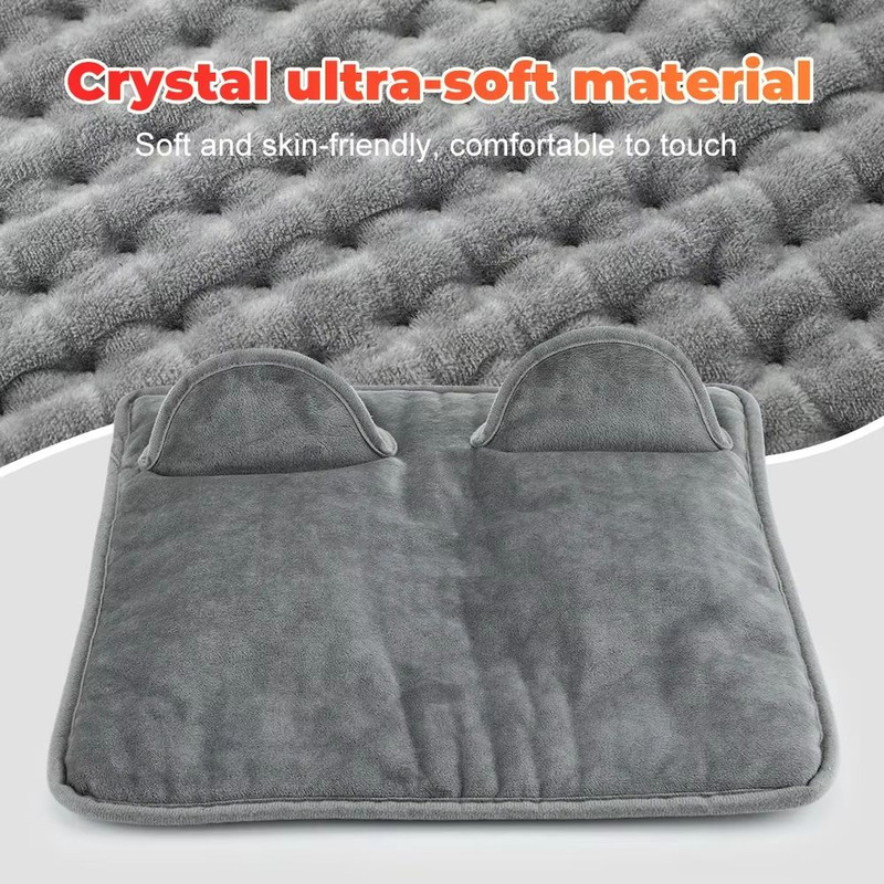 Electric Heating Foot Pad  Washable Plush Feet Warmer For Home  Office Comfort 3