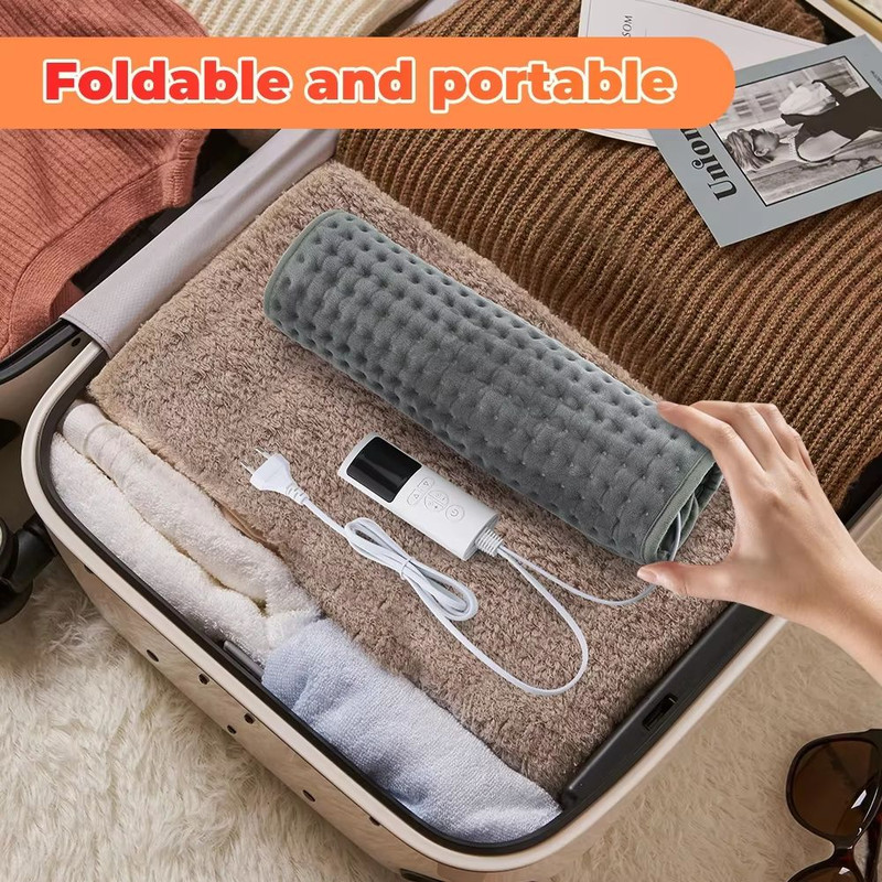 Electric Heating Foot Pad  Washable Plush Feet Warmer For Home  Office Comfort 5